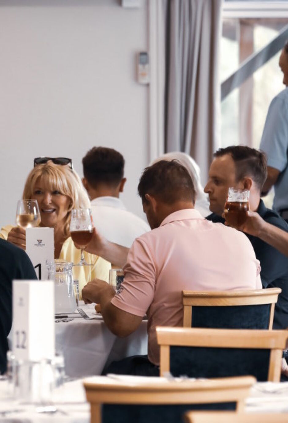 People having a meal in the Kedleston Park Golf Club Clubhouse